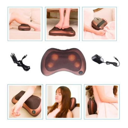 Masajeador Almohada Doble Hélice con Calor Infrarrojo