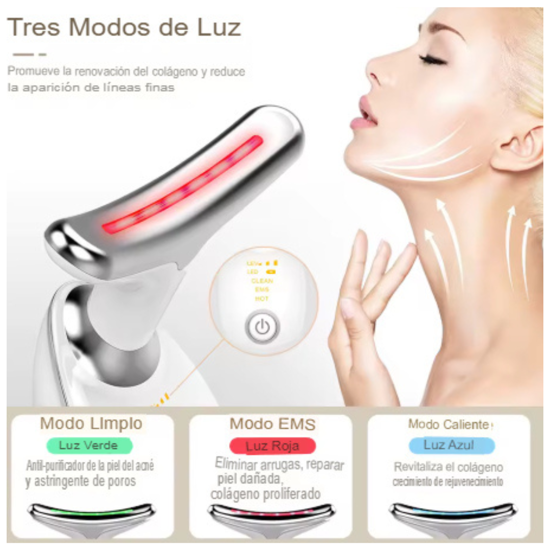 Masajeador Facial LED con Tecnología EMS